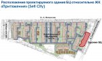 Локация БЦ относительно ЖК «Притяжение»